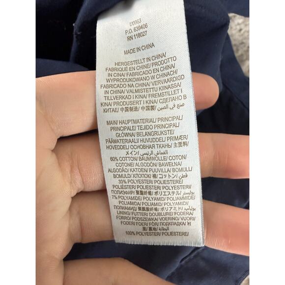 Boden Size 8 Outdoor Snap Button Minimalist Jacket Navy Long Sleeve Hooded - Picture 7 of 9